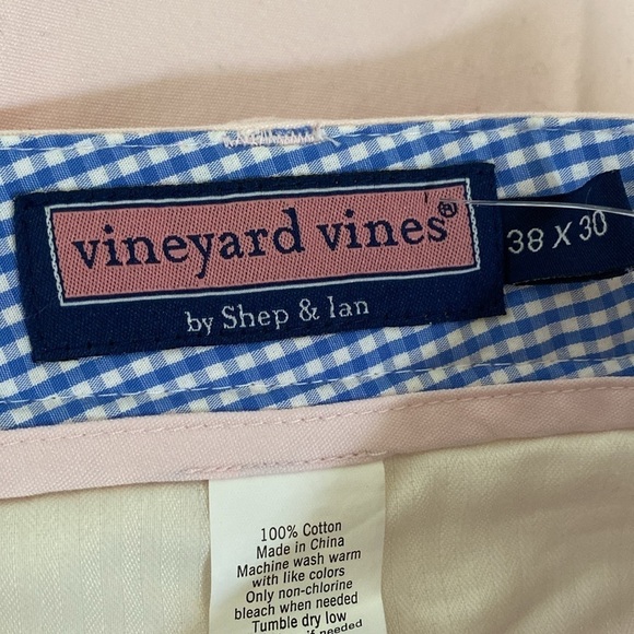 NWT Vineyard Vines Breaker Pant Men’s Conch 38X30 slim fit Golf Preppy PINK - Picture 4 of 12